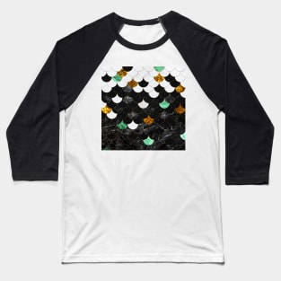 Textured Scallops Design Baseball T-Shirt